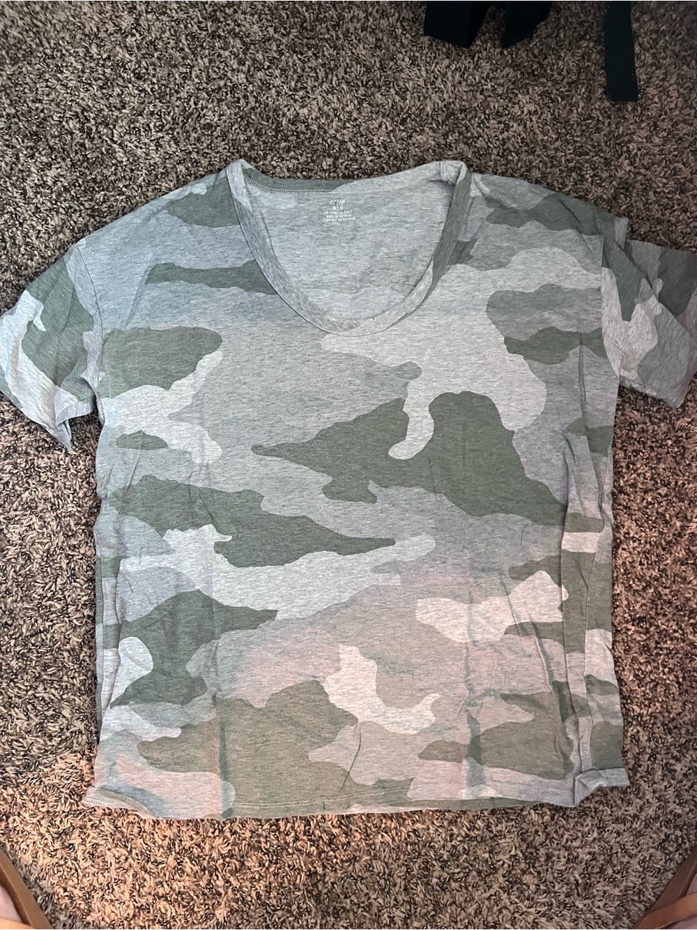 Gray & Olive Camo Short Sleeve Tee